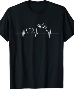 Orcas Cool Heartbeat Design with a Orca T-Shirt