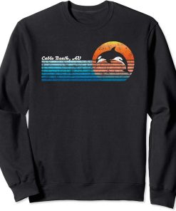 Vintage Cable Beach, Australia Retro 80s Orca Sunset Sweatshirt