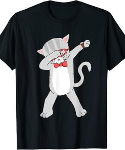 Dabbing Cat T-Shirt Funny Dab Gift Cat Tee T-Shirt